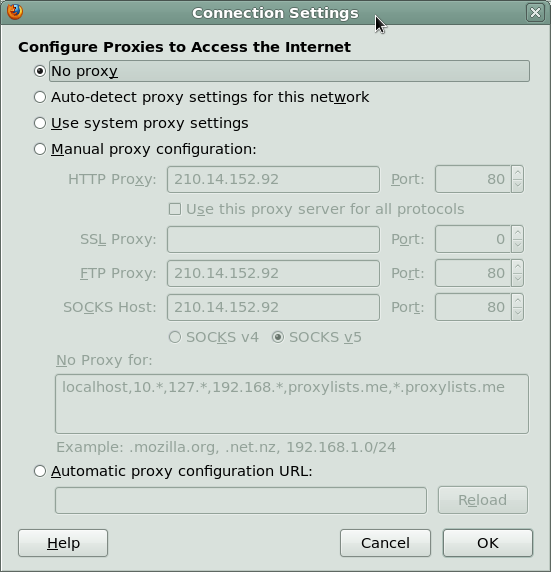 Image ConnectionSettings